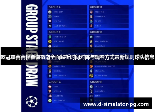 欧冠联赛赛程查询指南全面解析时间对阵与观看方式最新规则球队信息 欧冠联赛赛程查询指南全面解析时间对阵与观看方式最新规则球队信息
